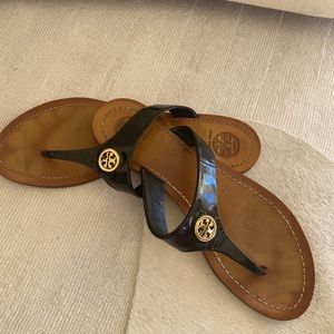 Women Size 8 Black Tory Burch Flip Flops